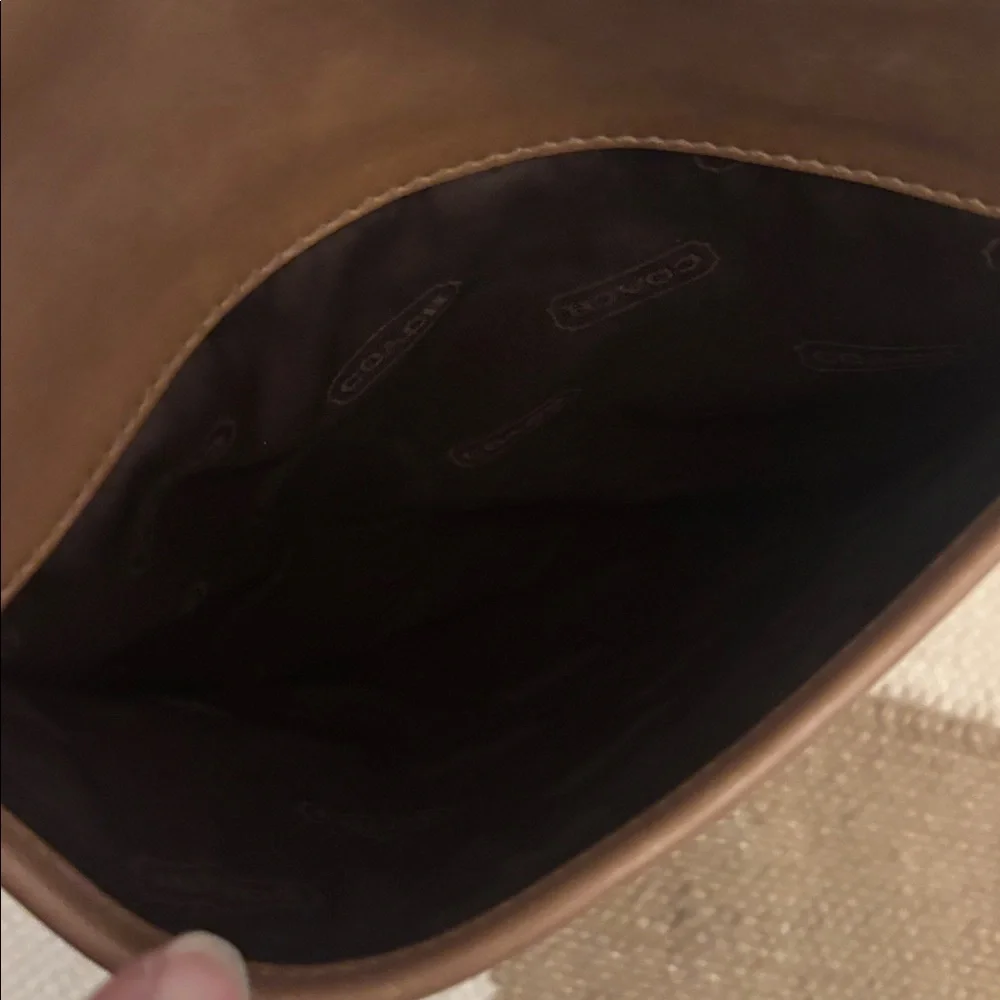 Coach Crossbody Tan Brown Leather E23-9592 Y2K bag - Picture 9 of 12